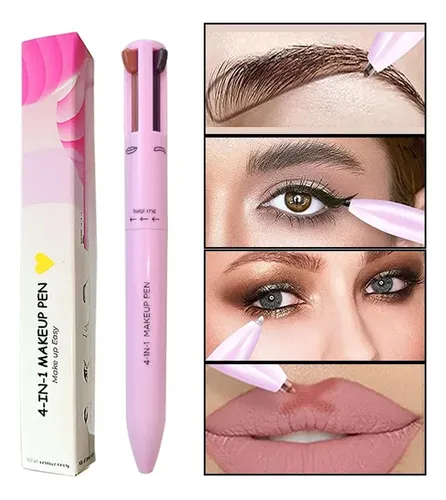 Delineador 4 En 1 P/maquillaje Cejas Labios Ojos Highlight Rosa