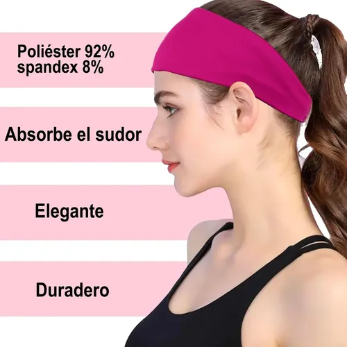 Cintas Para El Pelo Anchas 5 Piezas, Diademas Deportivas .