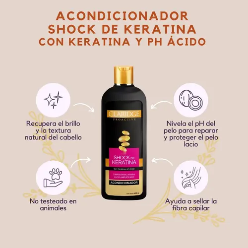 Acondicionador Proactive Shock De Keratina Claridge