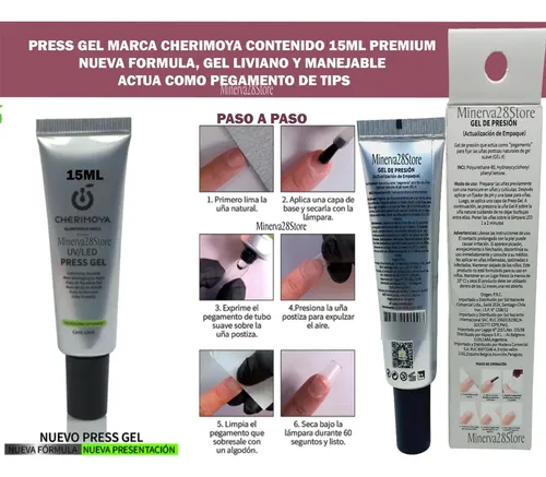 Kit Tips X120 Cherimoya, Base Coat, Top Coat, Lima Press Gel