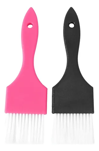 Cepillos Peines Para Teñir Cabello Negro Rosa 2 Pzas