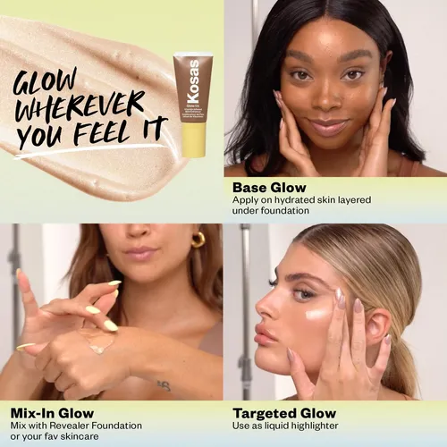 Iluminador Facial Kosas Glow I.v., Potenciador Con Infusión