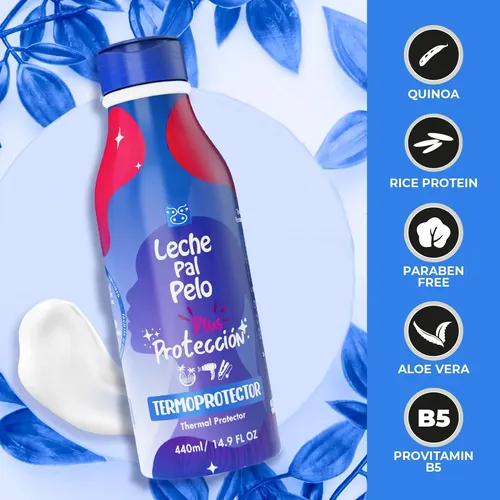 Crema Capilar Leche Pal Pelo 440ml Protector Térmico Aloe Ve