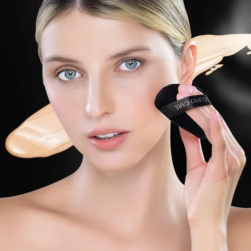 6 Pcs Triangle Powder Puff With 2 Travel Cases, Setting P…