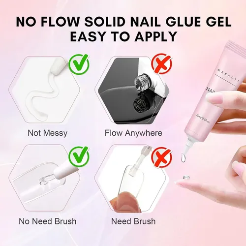 Pegamento Gel Uñas Makartt 15 Ml Para Uñas Postizas Y