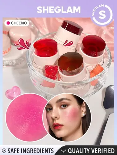 Sheglam Rubor Y Labial Textura Gelatina Frutal-tonos Tono Del Maquillaje Cheerio