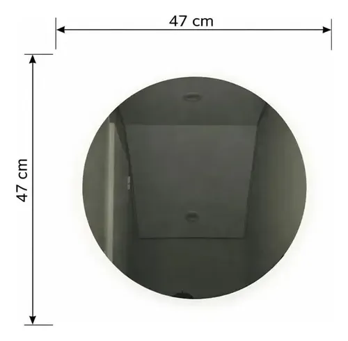 Espejo Luz Led Touch Circular 57cm Galaxia Borde Pulido Mate