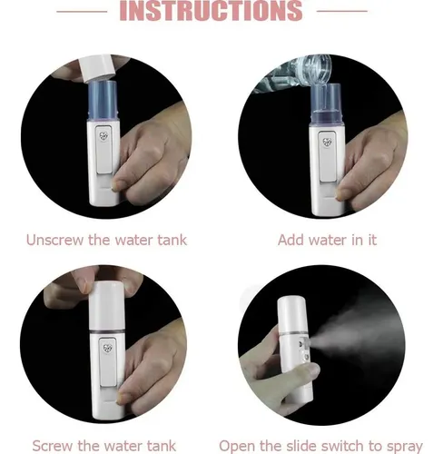 Atomizador Nano Facial Mister Humectante Usb 20 Ml