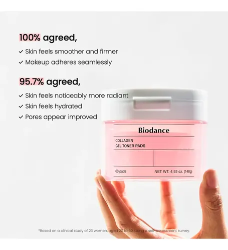 Biodance Pads Tónico Gel Colágeno Reafirmante Coreano 60un