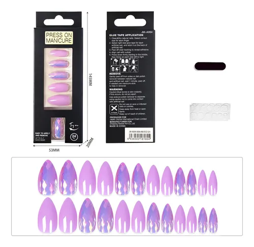 Nuevo Diseño De Uñas For Usar, 24 Piezas De Uñas