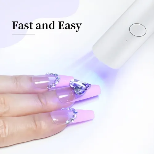 Lámpara Uv Portátil Blanca Secado Rápido Uñas Gel