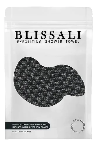 Toallón Exfoliante Premium Negro Para Cuerpo Y Rostro