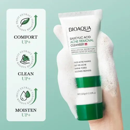 Bioaqua Crema Limpiador Acido Salicilico Antiacne Hidratante Todo Tipo De Piel