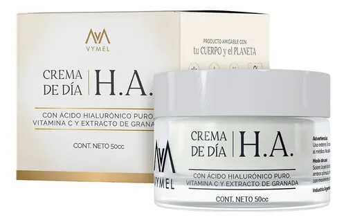 Crema Facial De Dia Con Acido Hialuronico 50gr Vymel Día Todo Tipo De Piel