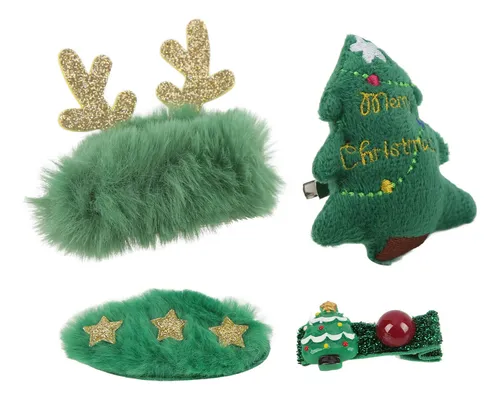 Pinza Para El Pelo, Bonito Y Exquisito Broche Navideño De Co