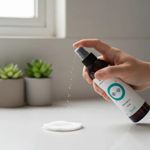 Agua Micelar Natural Manzanilla Aloe Vera Limpieza Facial Suave Revitalizante Desmaquillante Hidratante Tonificante Piel Sensible Rostro Fresco Sin Alcohol Cosmética Natural Cuidado Diario