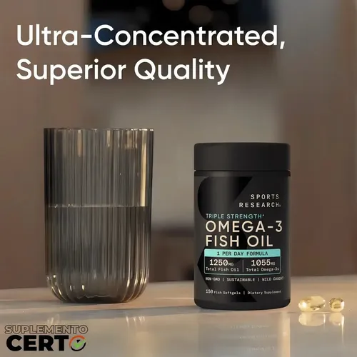 Omega – 3 Sports Research 1250 Mg Epa Dha 150 Cápsulas ‘.’