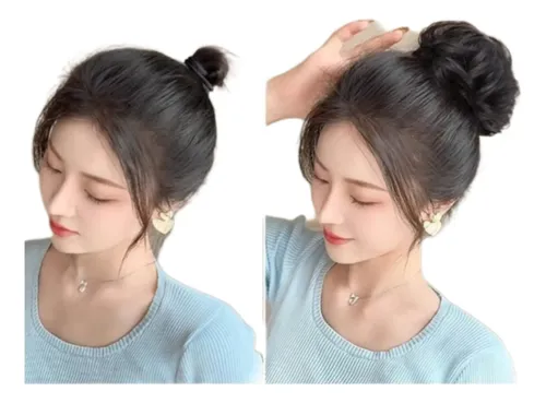 Maxi Rodete Postizo Moño Extension De Cabello Orgánico
