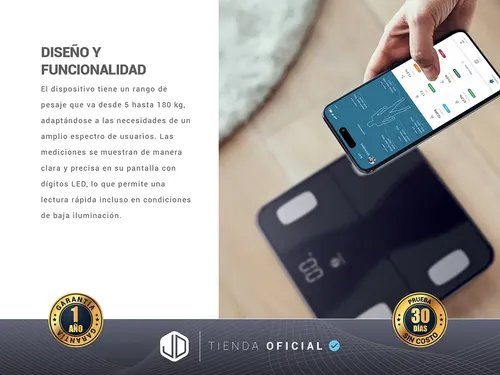 Balanza Inteligente De Baño Jd If2064a Bluetooth Digital Imc