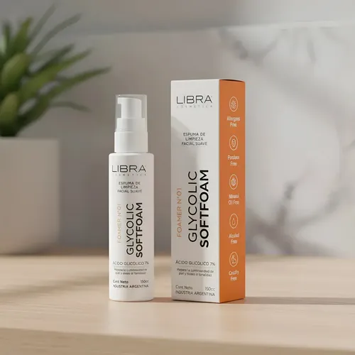 Libra Espuma De Limpieza Facial Con Ácido Glicólico 7% 150cc