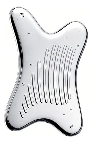 Guasha Metálica X Antideslizante Plata Para Rostro