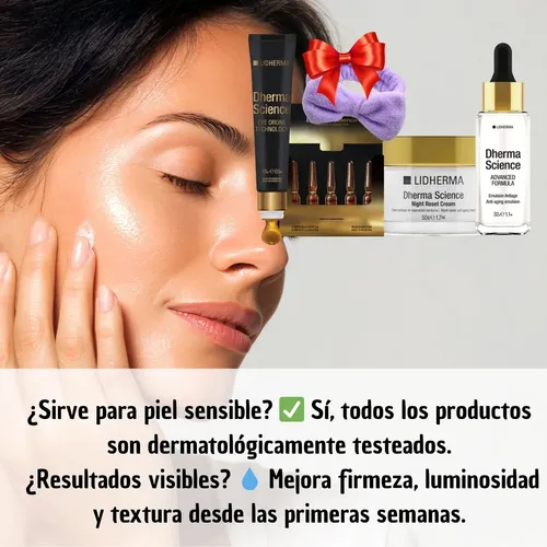 Kit X4 Dherma Science Antiarrugas Lidherma Pieles Maduras