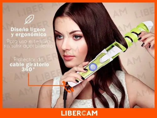 Buclera Rizador Bucleadora Rulera Rulos Para Cabello Pelo Color Verde