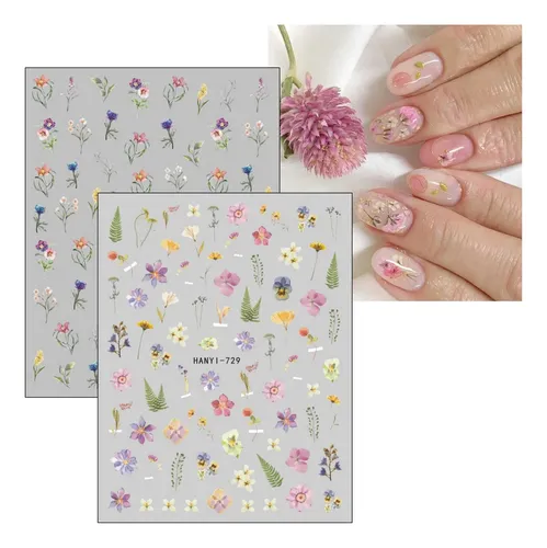 Jmeowio Pegatinas Para Uñas Primavera Floral 9 Hojas