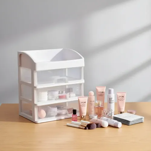 Organizador Cosmeticos Crema Maquillaje Labiales Perfumes Color Blanco