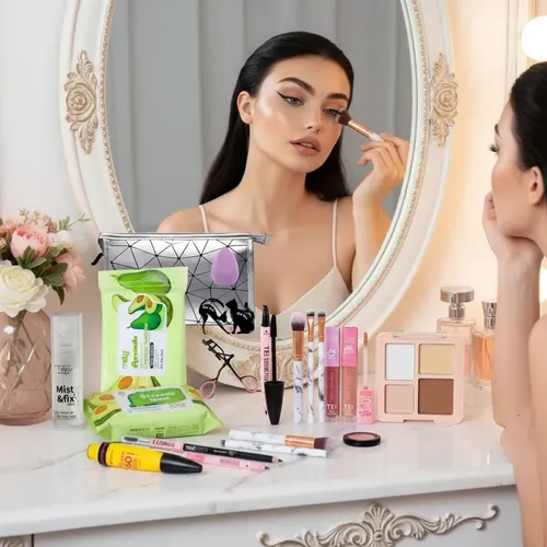 Kit Maquillaje Nude Mujer 12 Cosméticos Ideal Look Natural