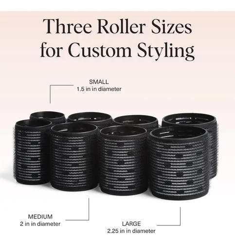Rodillos Térmicos De Cerámica Kitsch Para Mujer, Color Negro Negro