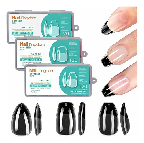 Extensiones De Uñas Bluezoo Soft Gel Tips 360 Piezas 3