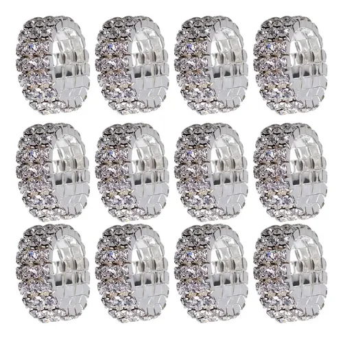Banda Elástica Con Diamantes De Imitación, 12 Unidades