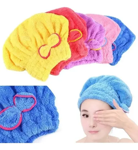 Toalla Para Pelo Turbante Microfibra Para Secar Cabello