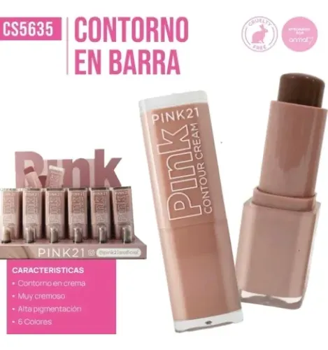 Contorno En Crema Alta Pigmentacion En Barra Pink 21