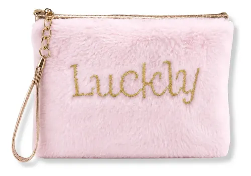 Neceser Porta Maquillaje Estilo Soft Plush Rosa Organizador Maquillaje Cosméticos Accesorios Objetos Personales Viajes