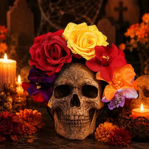 Diadema Con Corona De Flores Rosas, Tocado For Halloween