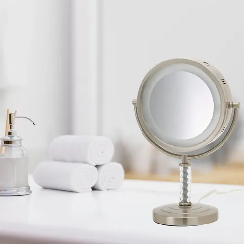 Espejo De Maquillaje Jerdon Iluminado De Mesa Con Aumento De