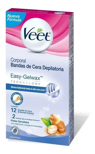 Veet Bandas Depilatorias Cuerpo Piel Sens Cera Fria X 3cajas