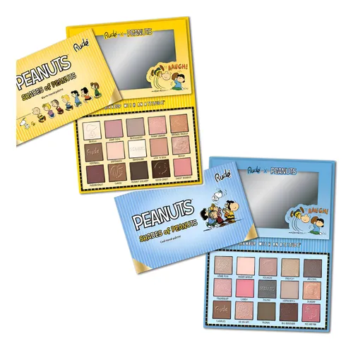 Kit Paletas Sombras Frías Y Cálidas Peanuts Rude Cosmetics