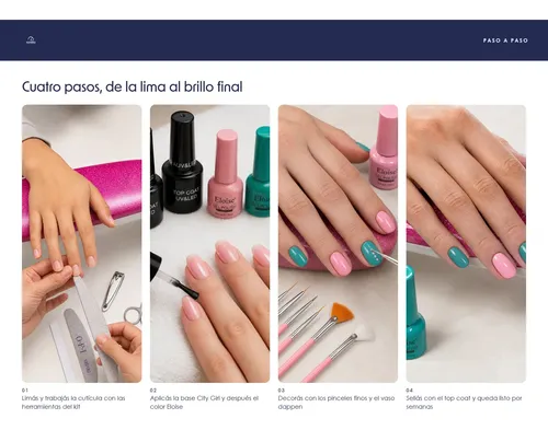 Kit Manicuria Uñas Apoyamanos Pinceles Esmaltes Limas Tijera