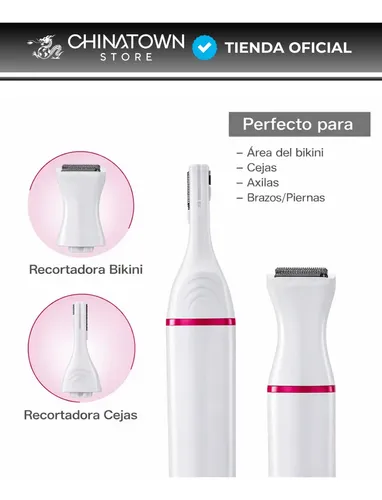 Depiladora Afeitadora Mujer 5 En 1 Facial Corporal Sin Dolor