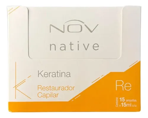 Ampolla Keratina Nov Restaurador Capilar Caja X 15 Unidades