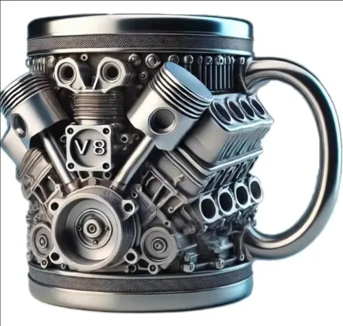 / Taza De Acero Inoxidable Personalizada – Diseño De Motor K