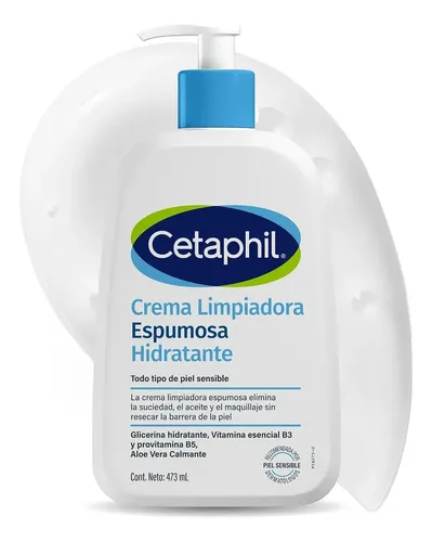 Crema Limpiadora Espumosa Hidratante Cetaphil X 473 Ml Sensible Día/noche