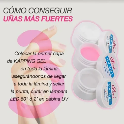 Kit Completo Para Kapping Gel Uv Clarificador Repu Cutículas