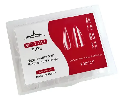 Tips Soft Gel Paris Night Caja X100 Único Talle Press On