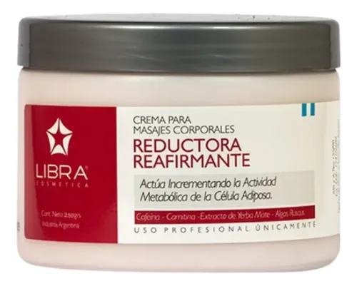 5 Crema Masajes Reductora Y Reafirmante 250g Libra Cosmetica Fragancia Suave
