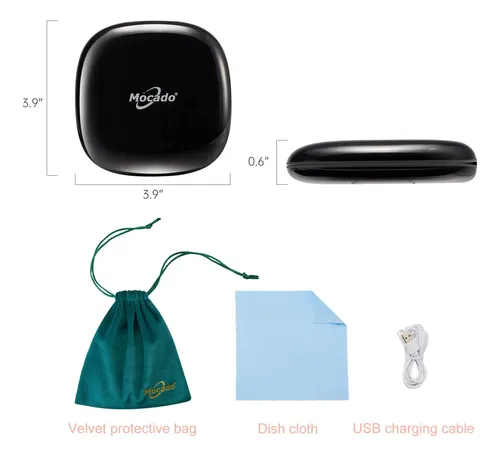 Espejo De Maquillaje Compacto Mocado Led Con Aumento 1x/10x