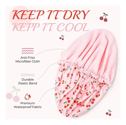 Gorro De Ducha Impermeable Para Mujer: Ajustable, Poliéster,